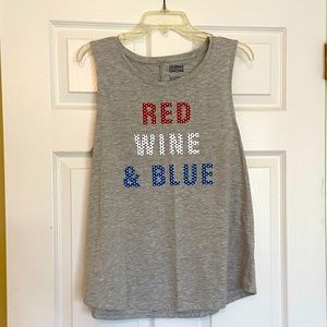 NWT Patriotic Tank Women’s Sleeveless 4th of July Summer Red White Blue